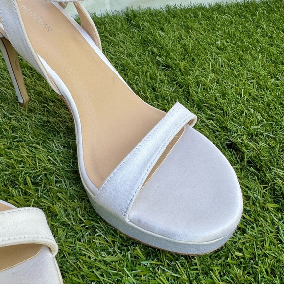 STUART WEITZMAN Mariposa Satin Platform Sandals size 7.5 - Picture 11 of 15